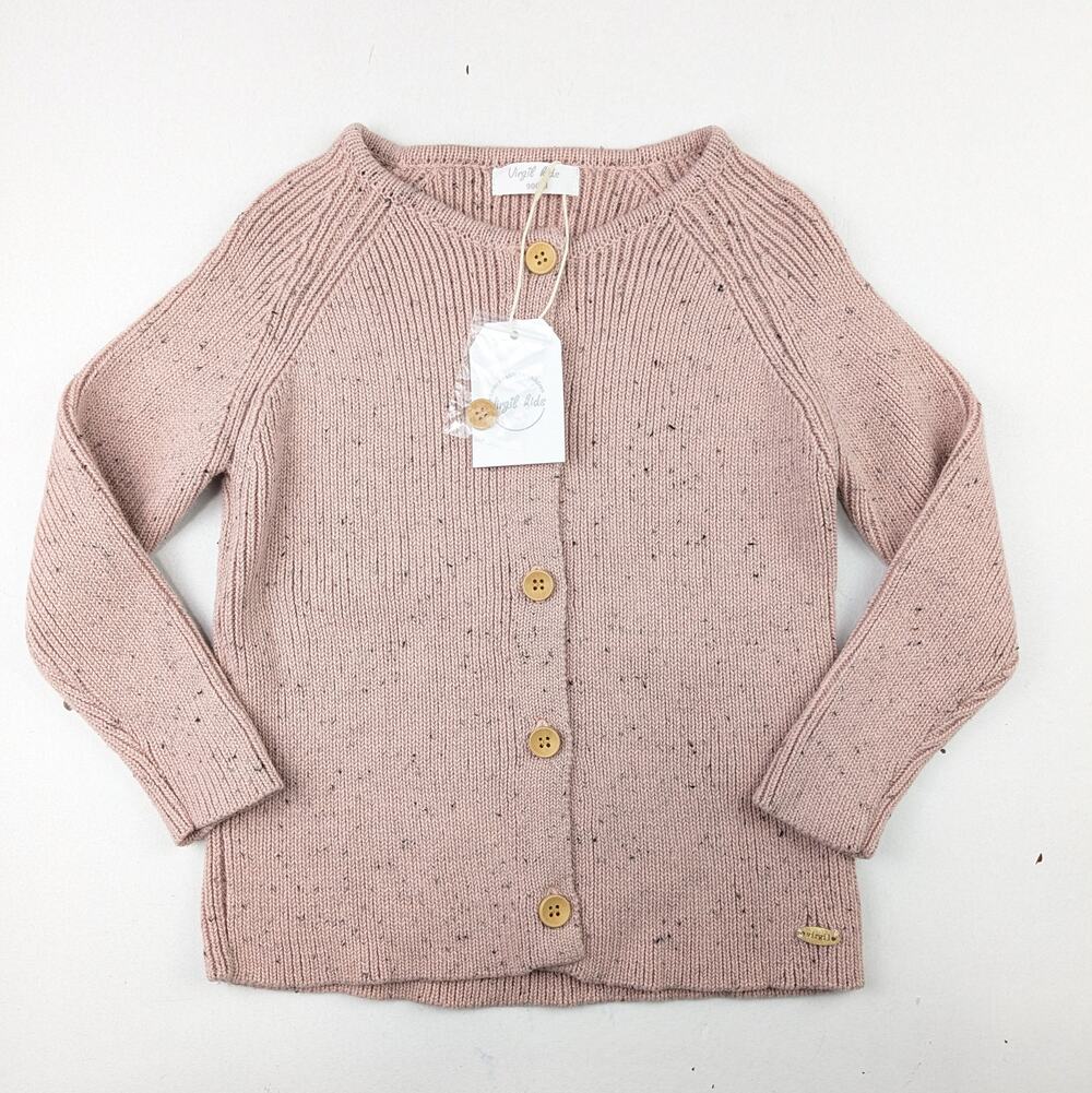 Virgil Kids Pink Speckled Cardigan Sweater - Toddler 3